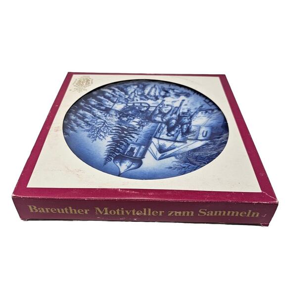 1974 BAREUTHER Christmas Plate Hinterzarten in the Black Forest Germany Vtg - Picture 7 of 11